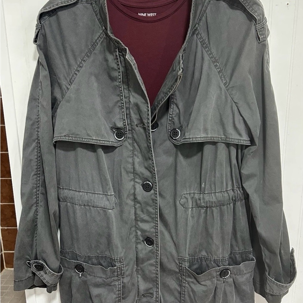Free People Charcoal Utility Jacket